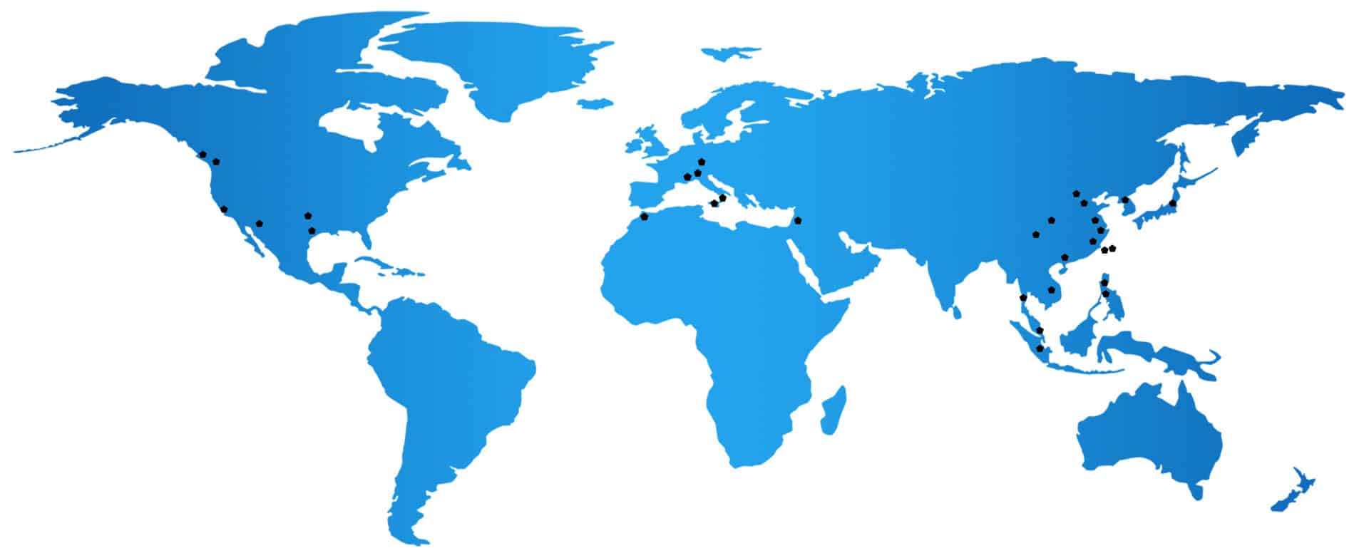 World Map Locations Cohu Product Development, Operations and Principal Sales/Service