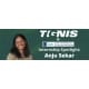 Green wavy box background with a young woman with glasses smiling. To the right reads 'Tignis and Duke Technology Scholars Program Internship Spotlight: Anju Sekar'