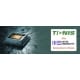 A 3D computer chip on a base on top of a circuit board with a greenish gray overlay. To the right reads 'Tignis joins Mitre Engenuity Semiconductor Alliance'